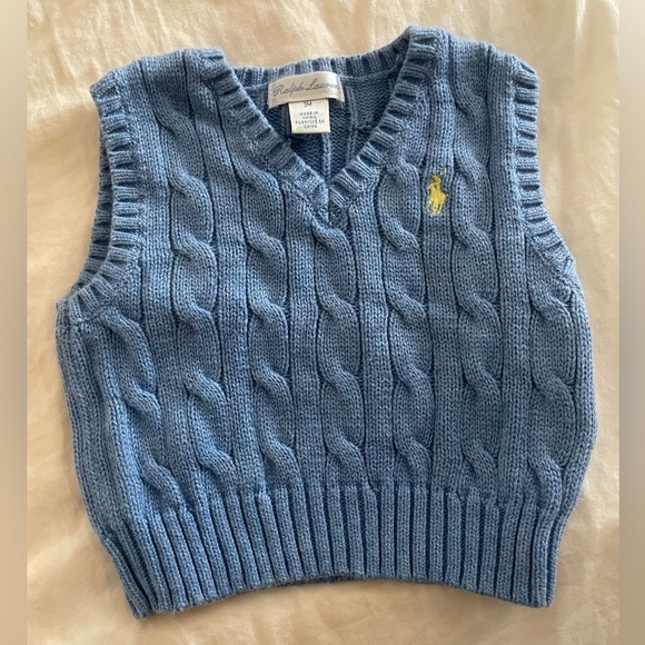 Ralph Lauren Baby Boy Cotton Sweater Vest size 3 months - Picture 1 of 5